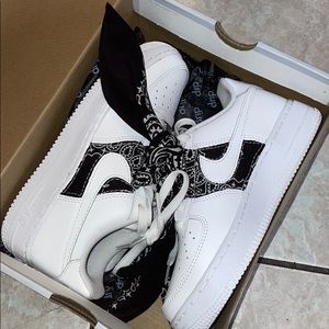 BRAND NEW Nike Air Force 1s Custom-Bandana Sz 3.5Y